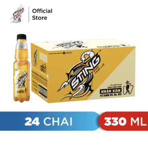 Thùng 24 chai Nước tăng lực Sting vàng 330ml