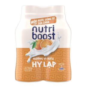 Lốc 4 Chai Thức Uống từ Sữa Chua Nutriboost Vị Cam (170ml/chai)