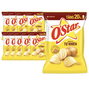 Lốc 10 Snack Khoai Tây O'Star Vị Khoai Tây Tự Nhiên 32G